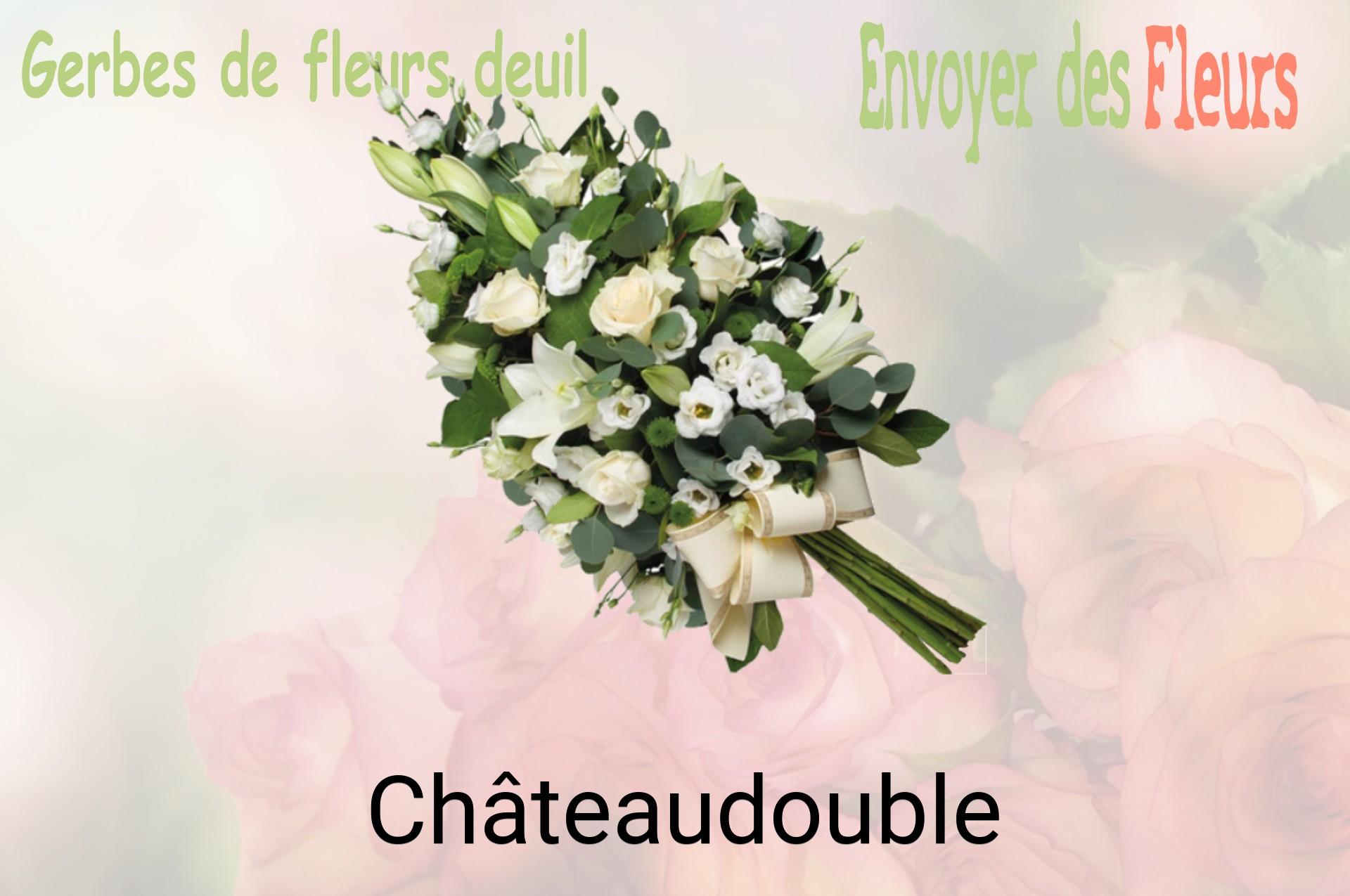 Gerbe de fleurs de deuil livrée à Châteaudouble